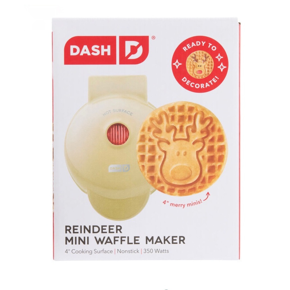 New! Dash Reindeer Mini Waffle Maker